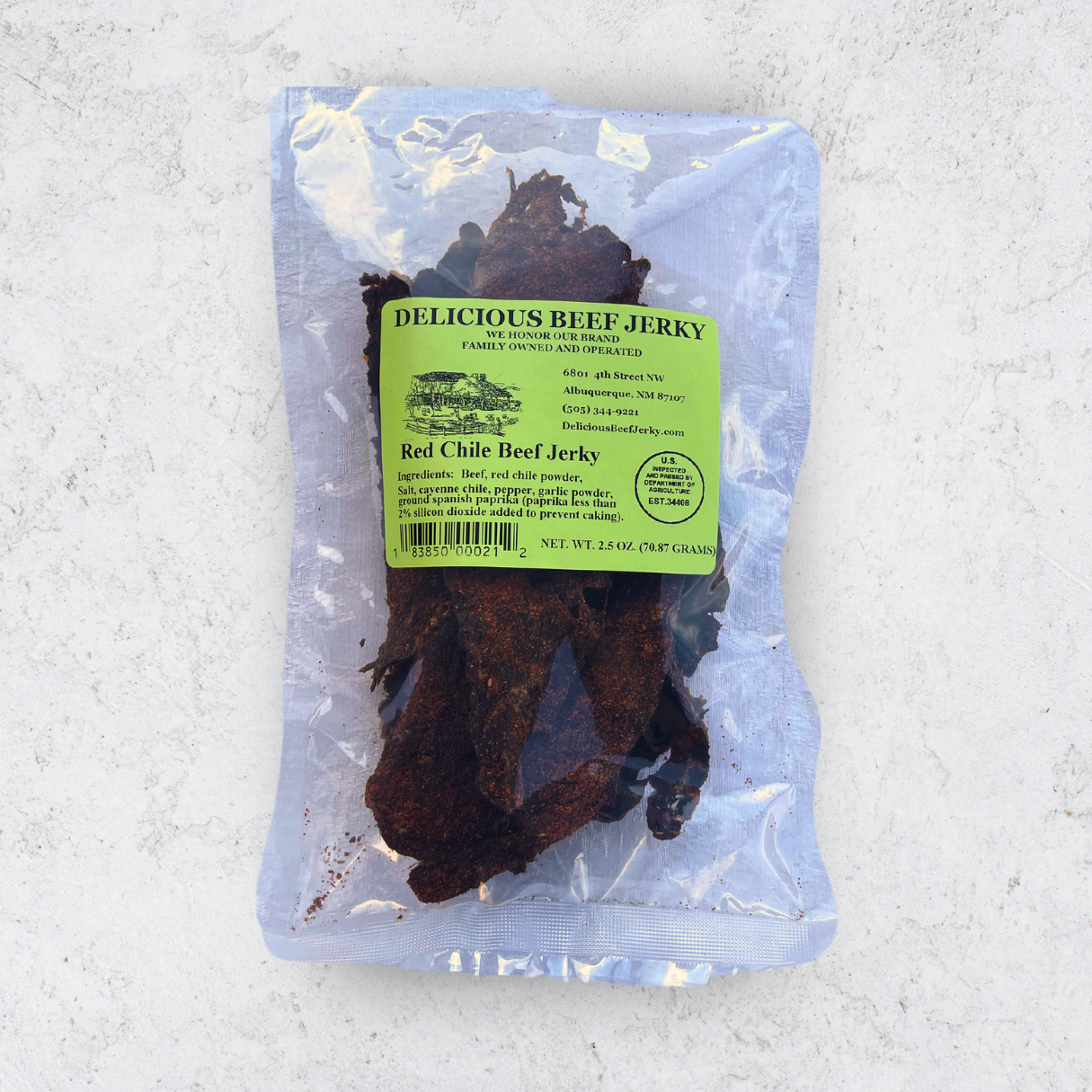 Delicious Red Chile Beef Jerky 2.5oz